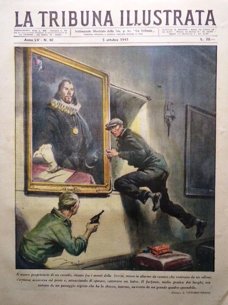 La Tribuna Italia Illustrata 5 Ottobre 1947 Antifurto Torricelli Meazza …