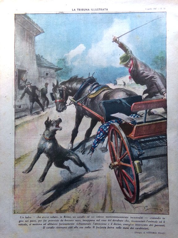La Tribuna Italia Illustrata 6 Aprile 1947 Cadetti Russi Croce …