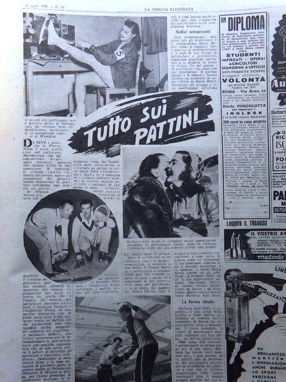 La Tribuna Italia Illustrata 6 Aprile 1947 Cadetti Russi Croce …