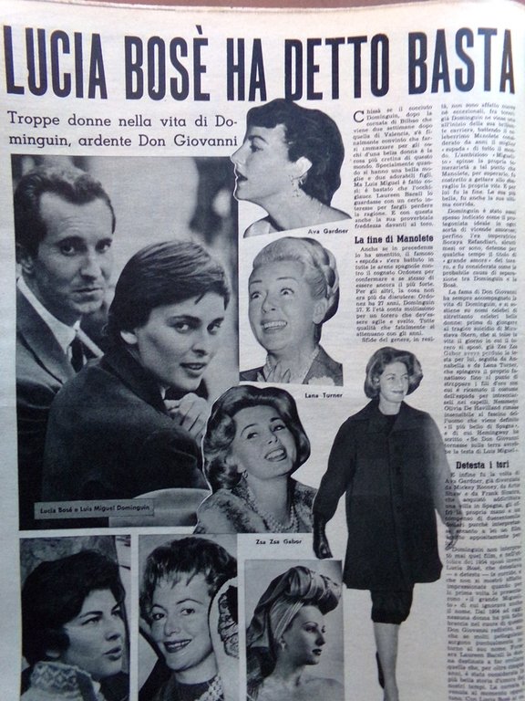 La Tribuna Italia Illustrata 6 Settembre 1959 Bosè Galli Johansson …