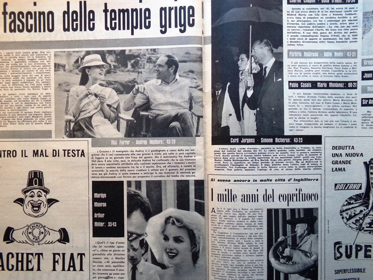 La Tribuna Italia Illustrata 7 Giugno 1959 Hemingway Marilyn Loren …