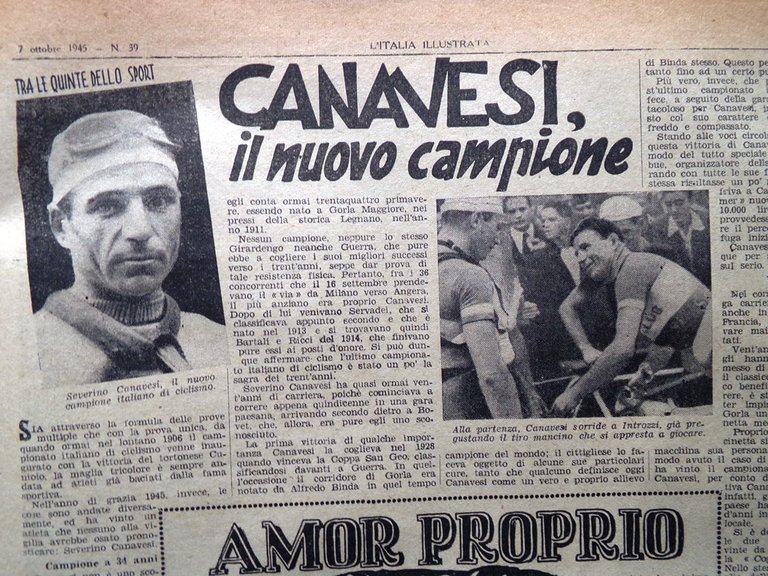 La Tribuna Italia Illustrata 7 Ottobre 1945 Mocata Navarrini Melchior …