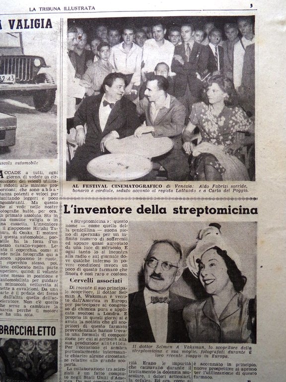 La Tribuna Italia Illustrata 7 Settembre 1947 Waksman Segreti del …