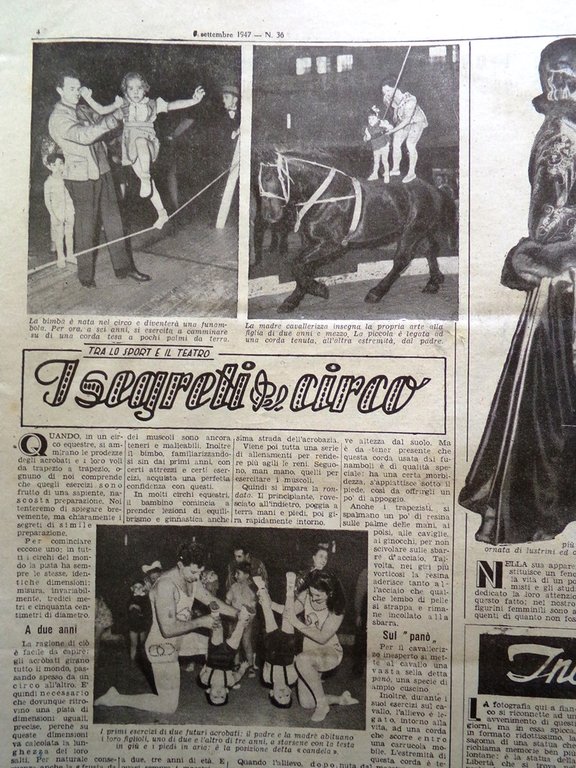 La Tribuna Italia Illustrata 7 Settembre 1947 Waksman Segreti del …