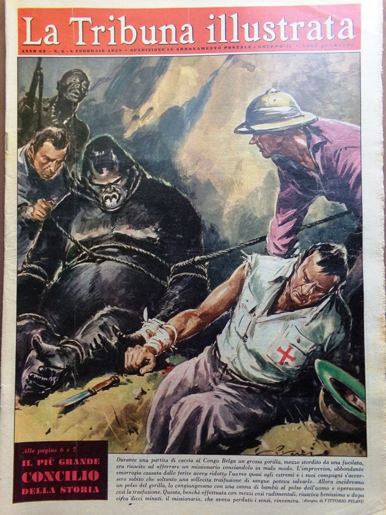 La Tribuna Italia Illustrata 8 Febbraio 1959 Mike Hawthorn Concilio …