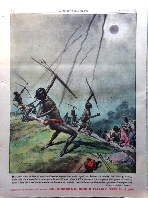 La Tribuna Italia Illustrata 8 Giugno 1947 Giro d'Italia Musica …