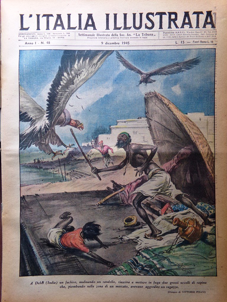 La Tribuna Italia Illustrata 9 Dicembre 1945 Processo Norimberga Bruchsal …