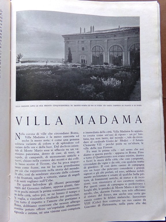 Le Vie d'Italia Gennaio 1940 Villa Madama Edilizia Sicilia Albania …