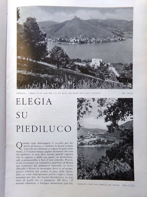 Le Vie d'Italia Giugno 1942 Piediluco Ville Valpolicella Napoli Guerra …