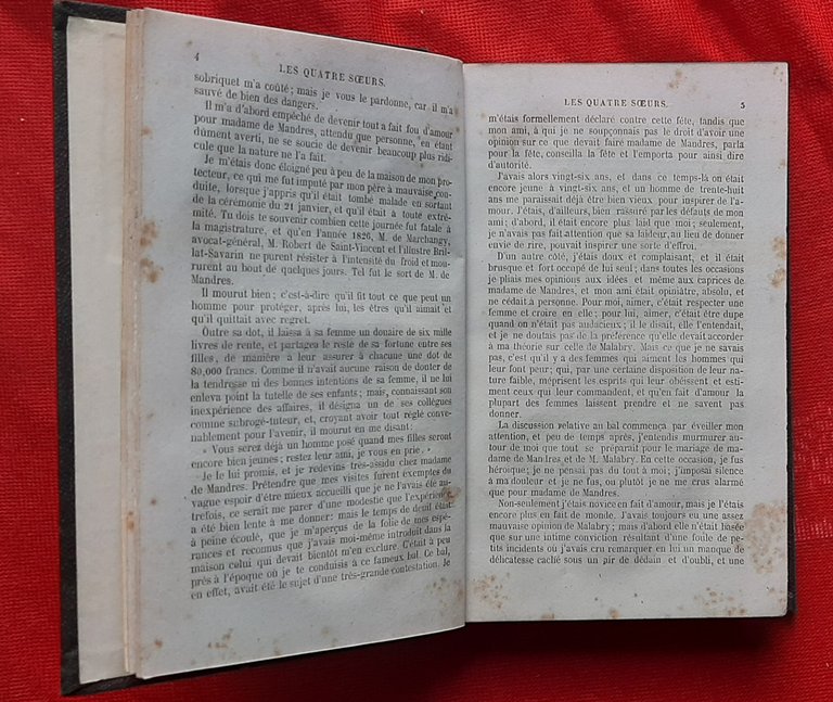 Libro Antico Originale del 1858 di Frédéric Soulié Les Quatre …