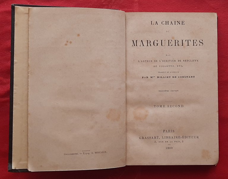 Libro Antico Originale del 1869 di Charlotte Mary Yonge Chaine …