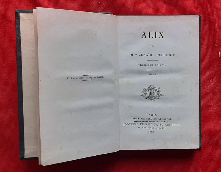 Libro Antico Originale del 1873 di Zenaide Fleuriot Alix in …