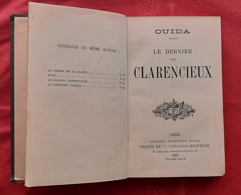Libro Antico Originale del 1891 di Ouida Le Dernier des …