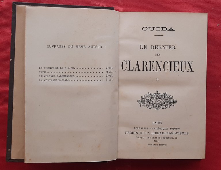 Libro Antico Originale del 1891 di Ouida Le Dernier des …