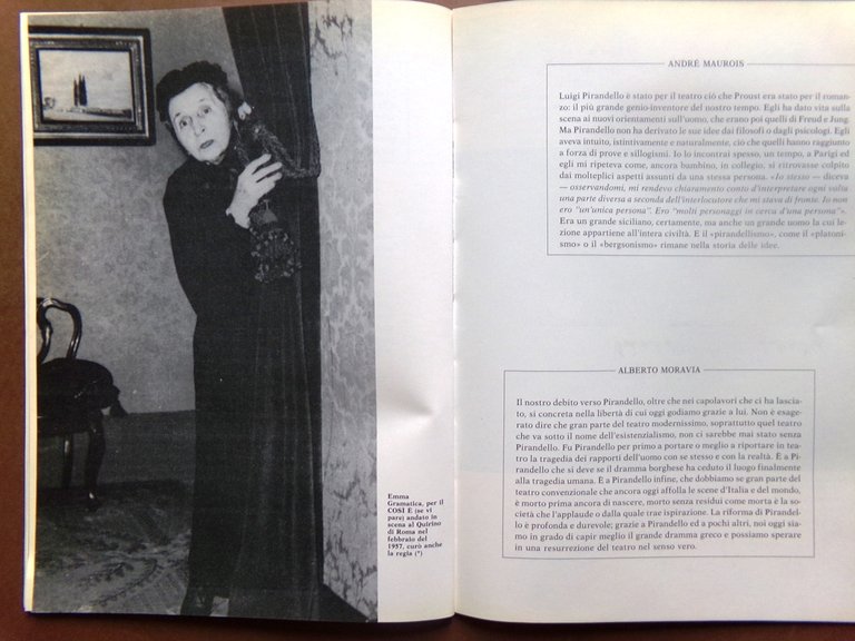 Libro Spettacolo di Franco Zeffirelli Luigi Pirandello Borboni Gramatica Teatro