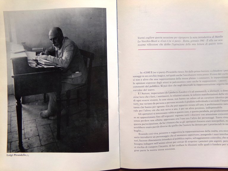 Libro Spettacolo di Franco Zeffirelli Luigi Pirandello Borboni Gramatica Teatro