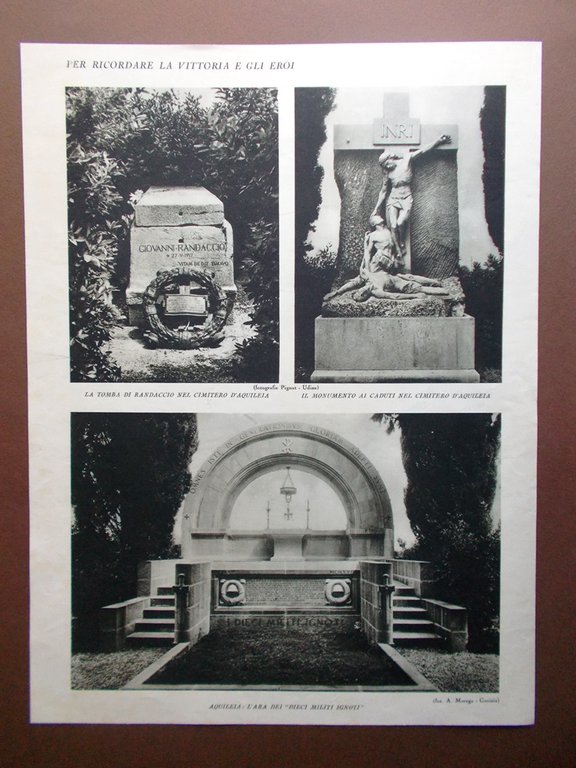 Madre Santa Croce Firenze Cimitero Aquileia Tomba Randaccio del 1926
