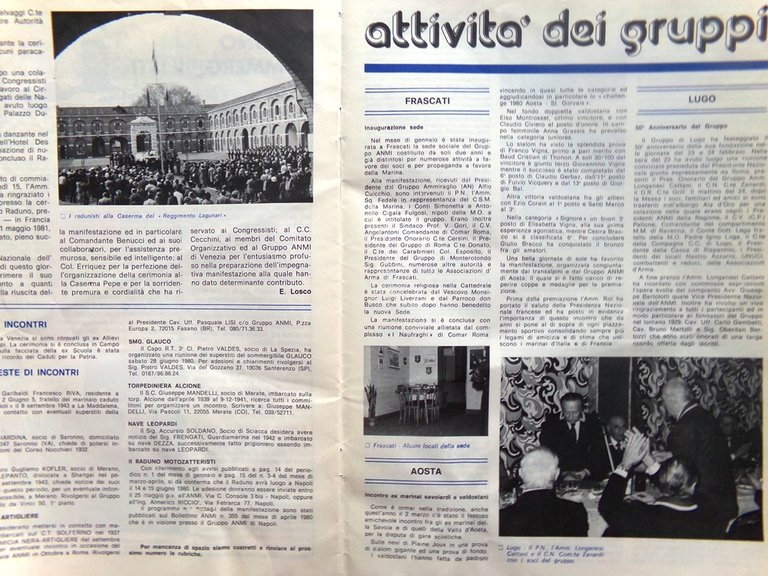 Marinai d'Italia del Maggio 1980 Ministro Sottosegretari ANMI d'Italia Raduno