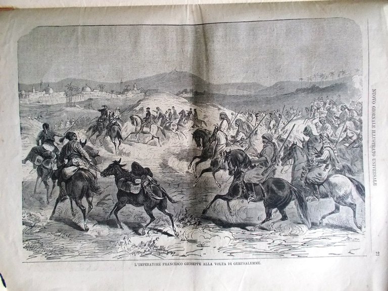 Nuovo Giornale Illustrato Universale 16 Gennaio 1870 Palermo Monte Ismail …
