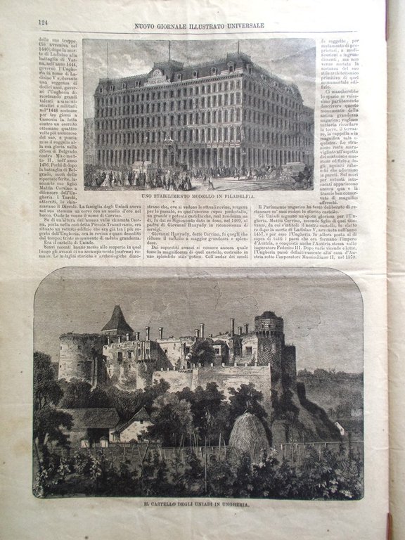 Nuovo Giornale Illustrato Universale 17 Aprile 1870 Ungheria Firenze Barcellona