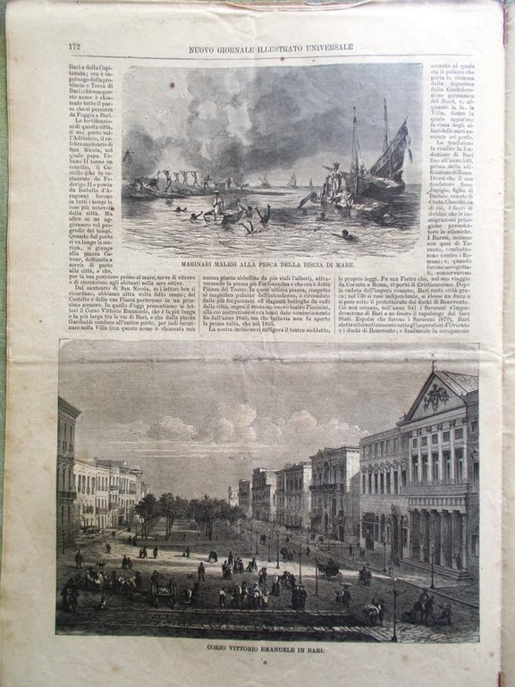 Nuovo Giornale Illustrato Universale 29 Maggio 1870 Bari Charles de …