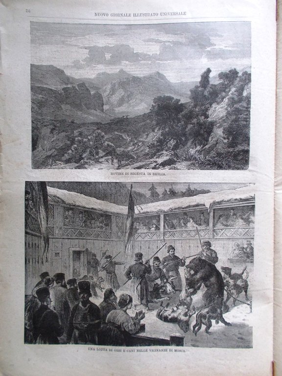 Nuovo Giornale Illustrato Universale 30 Gennaio 1870 Segesta Sicilia Interlaken