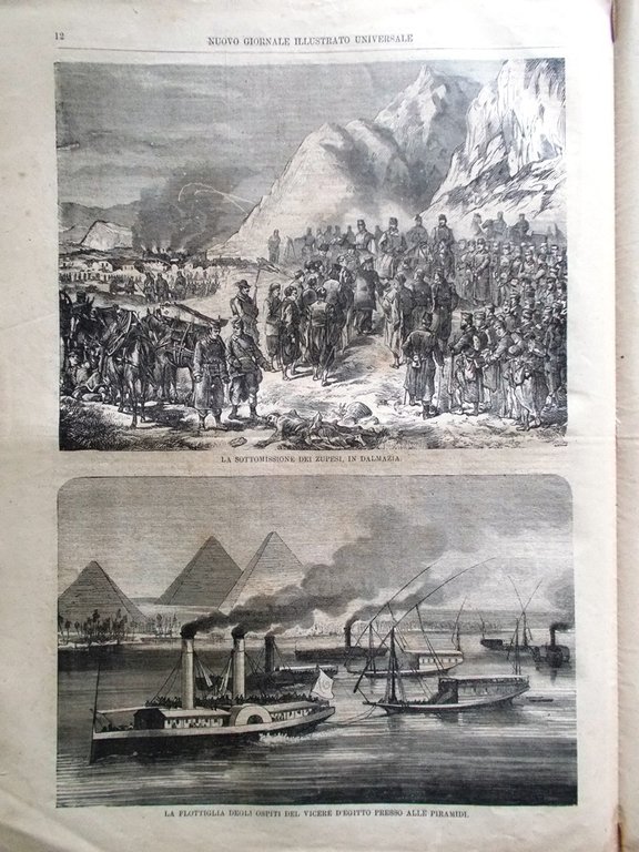 Nuovo Giornale Illustrato Universale 9 Gennaio 1870 Zupesi Egitto Costantinopoli