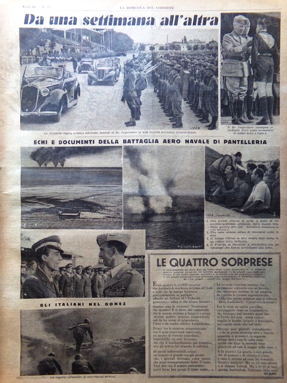 Pagina Anni 40 WW2 Battaglia di Pantelleria Paesi in Guerra … | Immagine Gallery 1