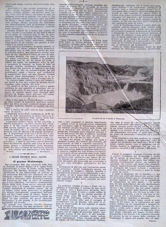 Pagina del 1904 Yacht Gordon Bennett Guerra Russia Giappone Geyser …