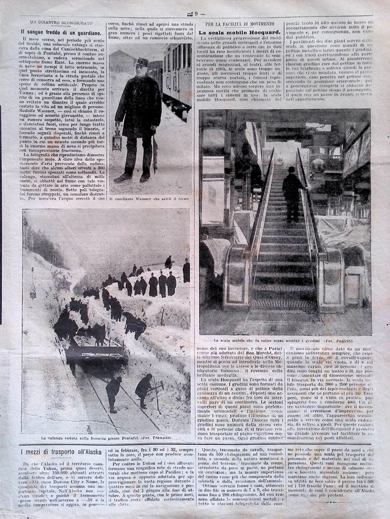 Pagina del 1907 Scala Mobile Montecarlo Castelfidardo Valanga Pontafel Terbio