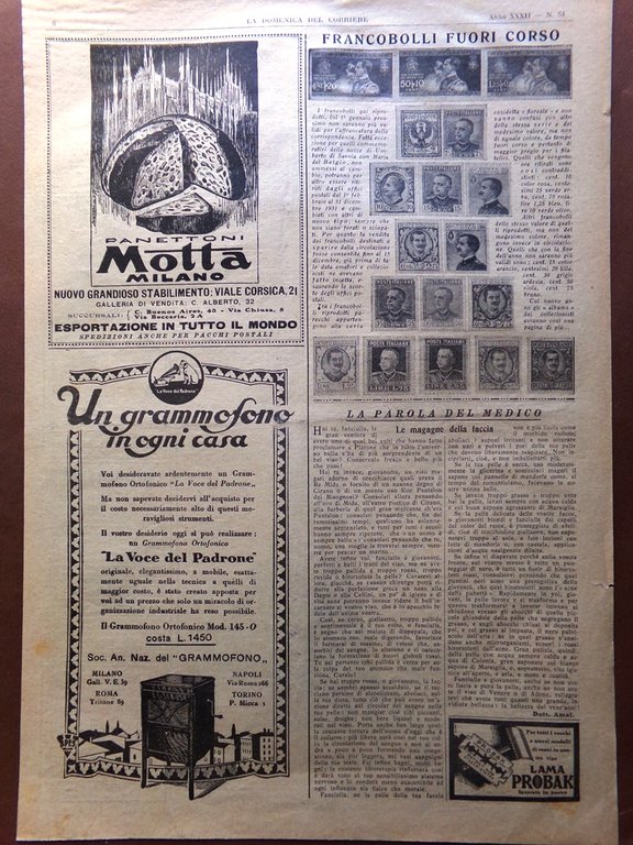 Pagina del 1930 Grattacielo New York Chiesa Trinità Francobolli Fuori …