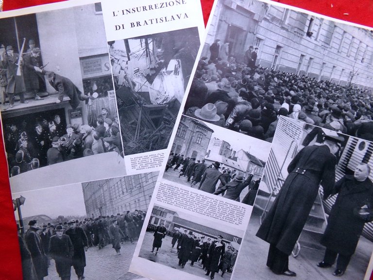 Pagina del 1939 Crollo Cecoslovacchia Insurrezione a Bratislava Hacha Crisi