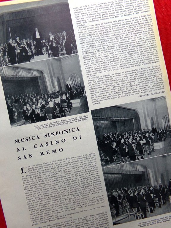 Pagina del 1939 Sagra Musicale Umbria Sinfonica Casino di Sanremo …