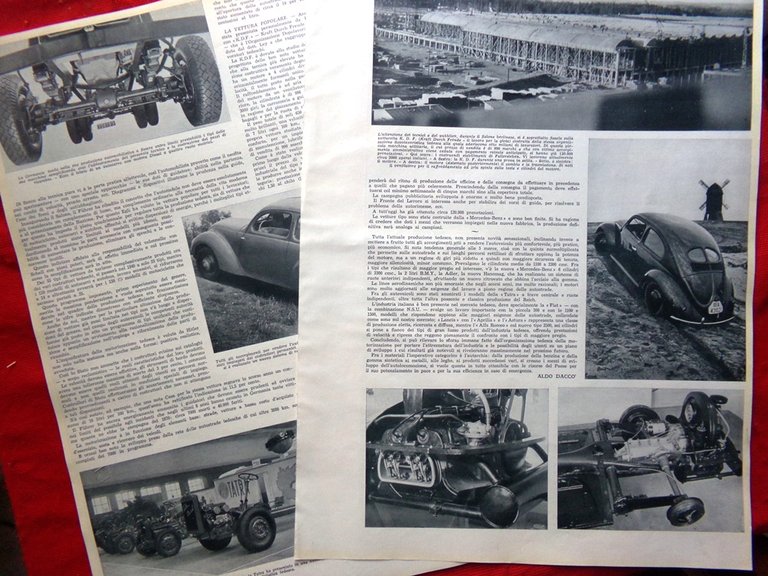 Pagina del 1939 Salone Automobilistico Berlino Lapide Carabelli Lusardi Duce