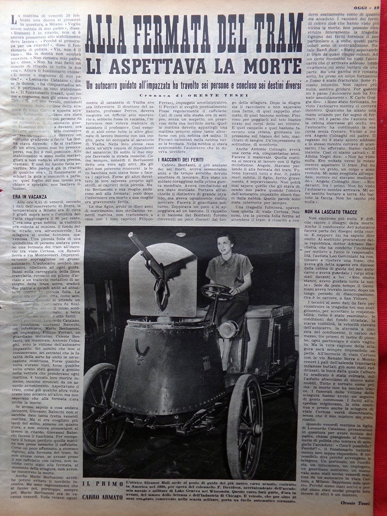 Pagina del 1952 Carro Armato Hall Cinque Anni Eroismo Libia …