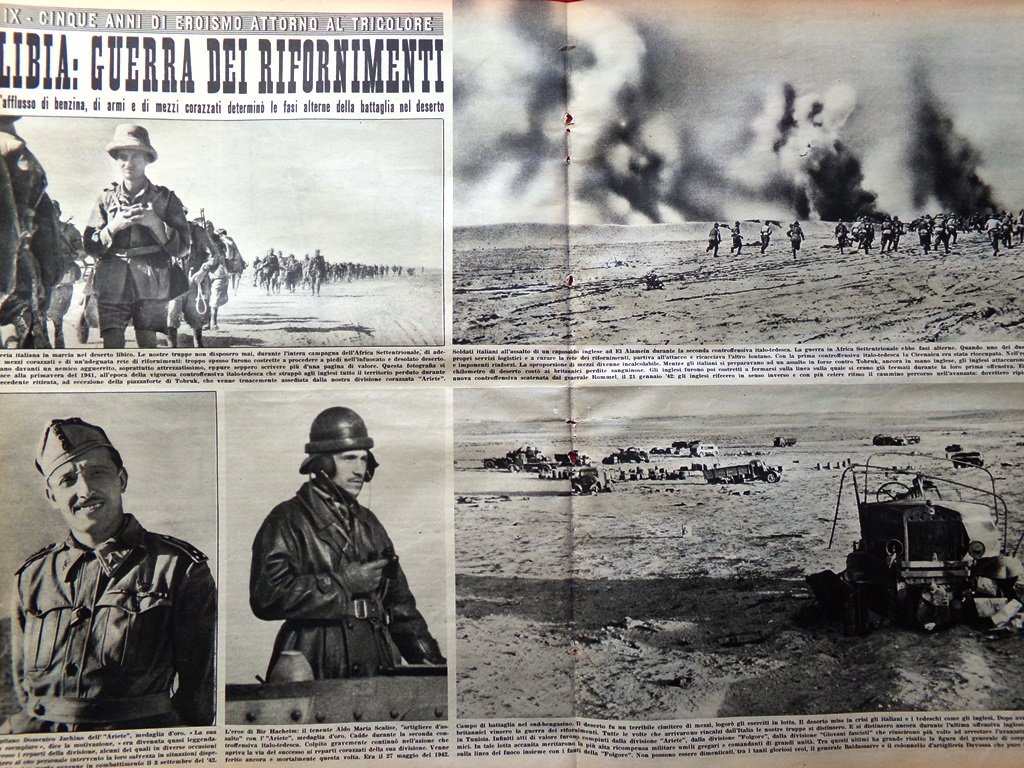 Pagina del 1952 Cinque Anni Eroismo Libia Guerra Rifornimenti Leonardo …