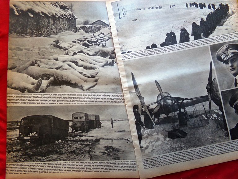 Pagina del 1952 Cinque Anni Eroismo Neve Fango sul Fronte …