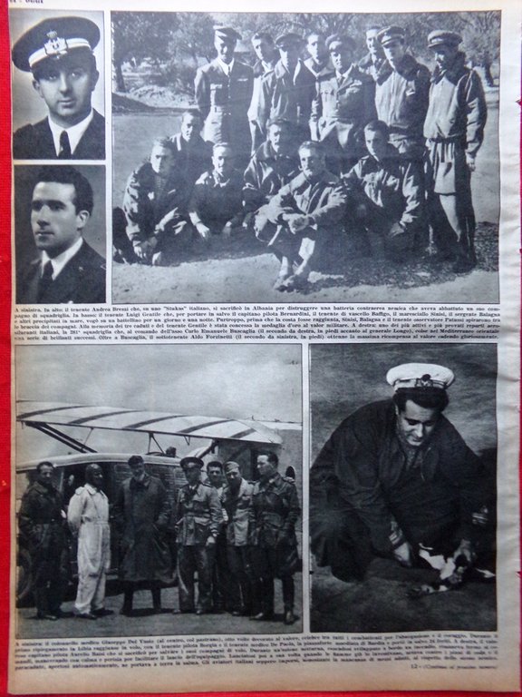 Pagina del 1952 Cinque Anni Eroismo Vittorie Sacrifici Aviazione Bombe …