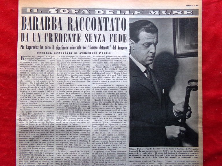 Pagina del 1952 Gary Cooper Rasciomon Barabba Lagerkvist Vangelo Fausto …