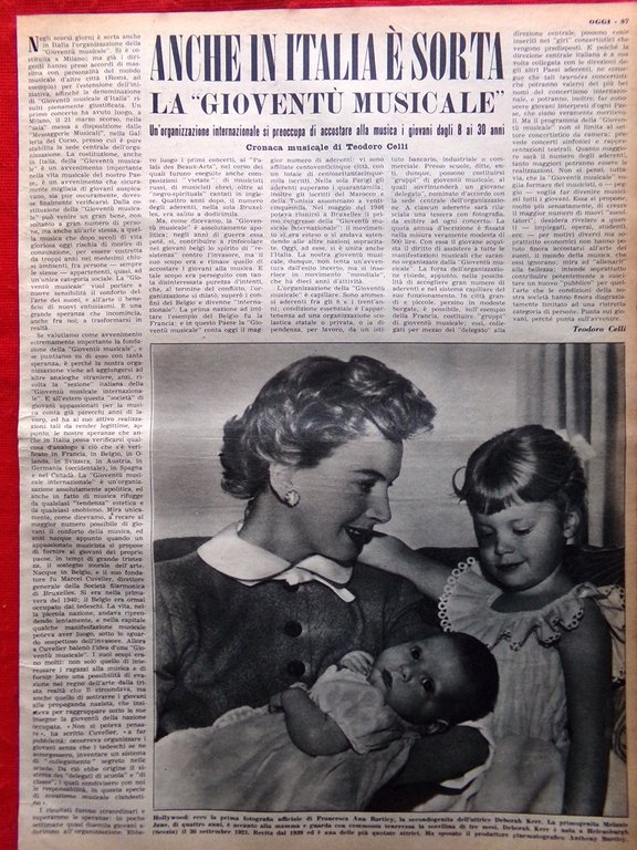 Pagina del 1952 Gioventù Musicale Deboarh Kerr Danimarca Pittura Tosi … | Immagine Gallery 1