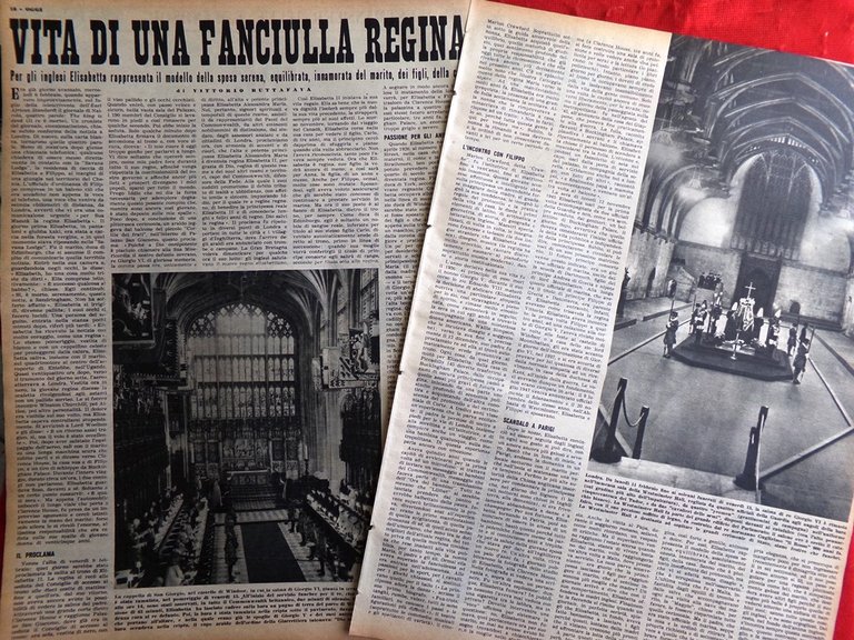 Pagina del 1952 Proclamazione Elisabetta II Regina Funerali Giorgio VI …