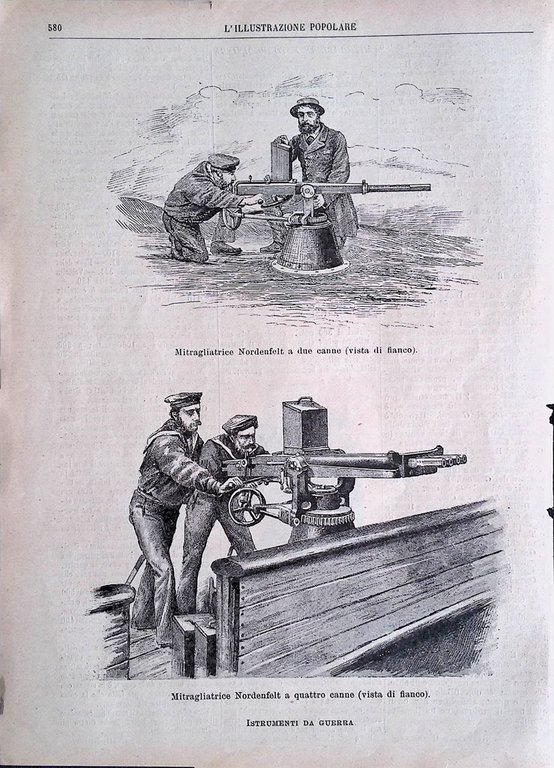 Pagine del 1886 Scoppetta Eugenio Camerini Mitragliere Torpediniere da Guerra