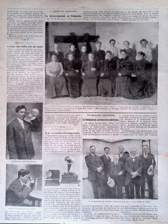 Pagine del 1907 Conferenza Aja Polo Wellman Donne Deputate in …