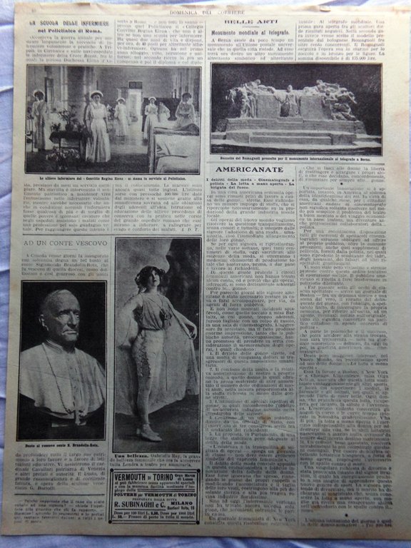 Pagine del 1912 Aviatore Duprat Centenario Charles Dickens Busto Esercizi …