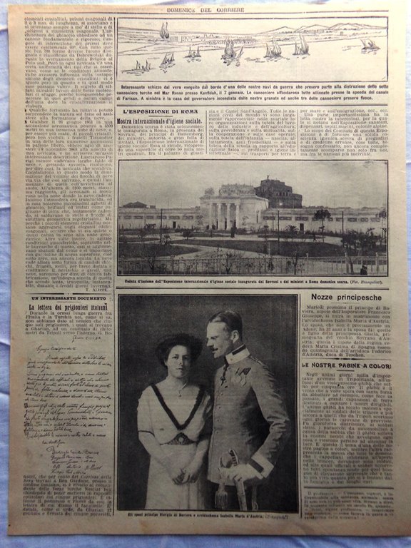 Pagine del 1912 Boris Tripolitania Nunzio di Vienna Igiene Sociale …
