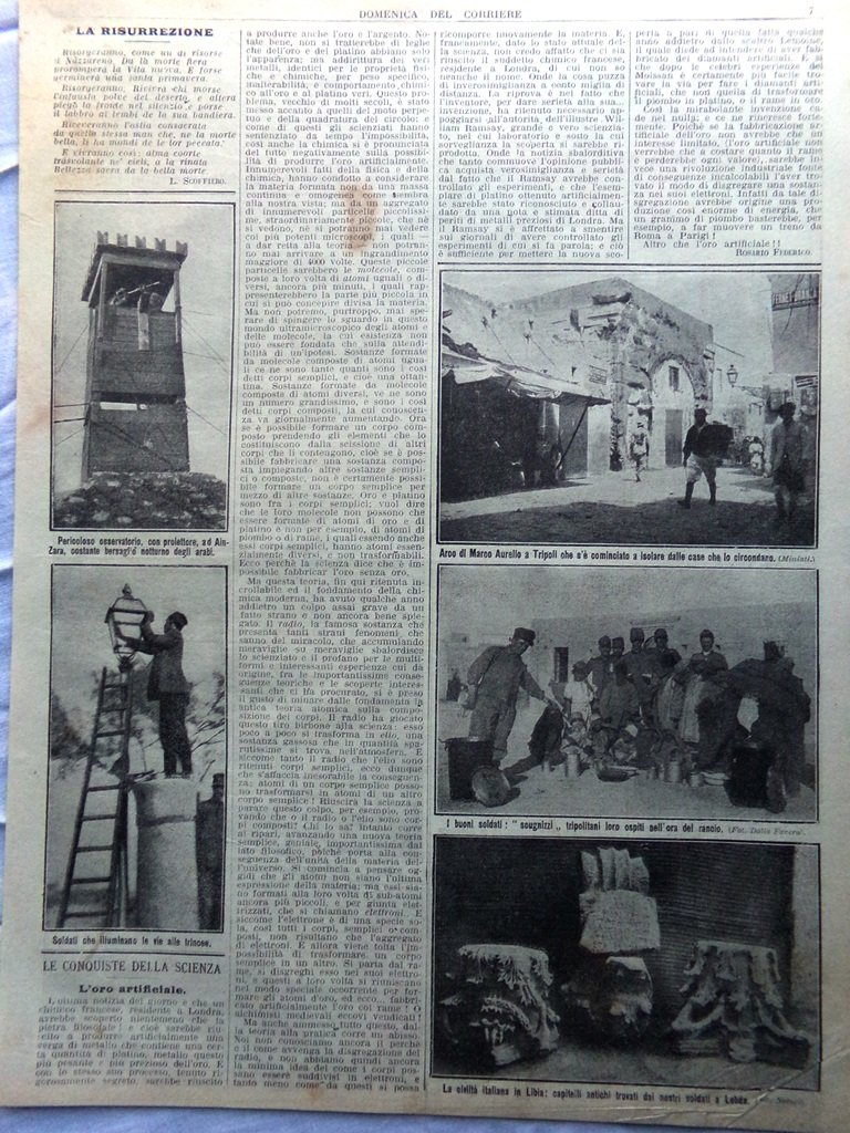 Pagine del 1912 Carlo Ferrero Farfarilli Guerra Libia Arco Marco …