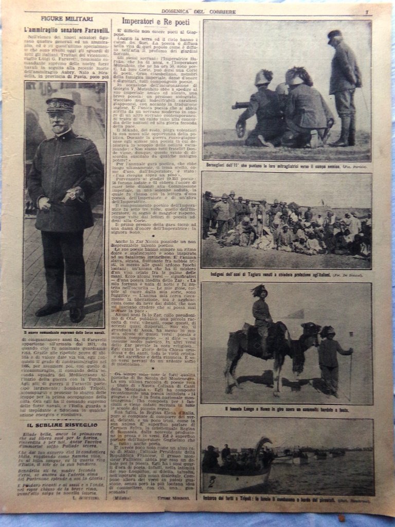 Pagine del 1912 Faravelli Pietro Orsi Pacinotti Varo Marsala Bersaglieri …