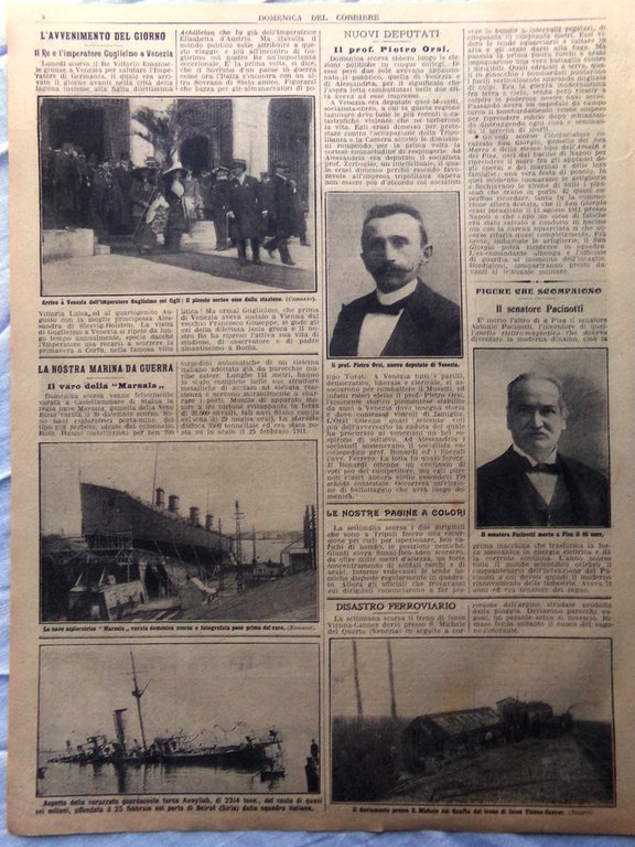 Pagine del 1912 Faravelli Pietro Orsi Pacinotti Varo Marsala Bersaglieri …