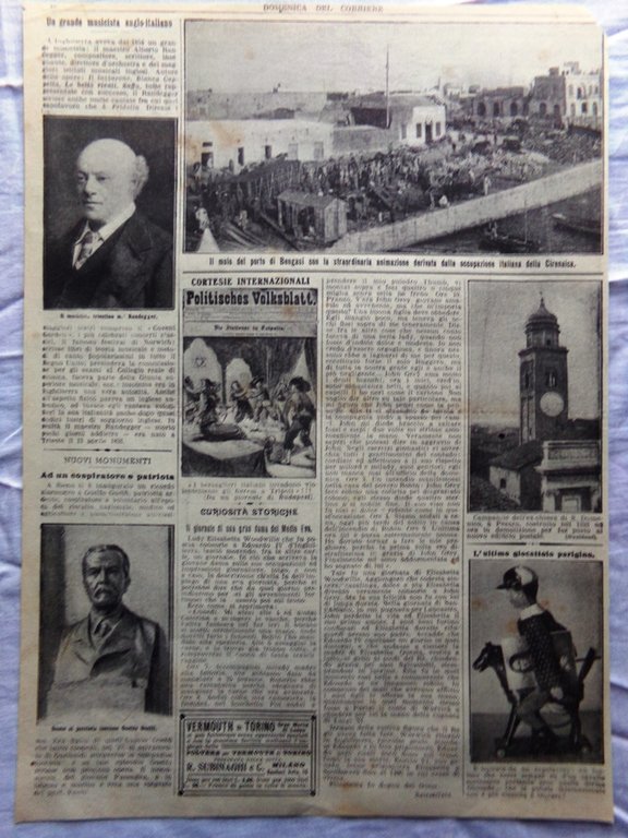Pagine del 1912 Morte Randegger Guelfi Vita Militare Ain Zara …