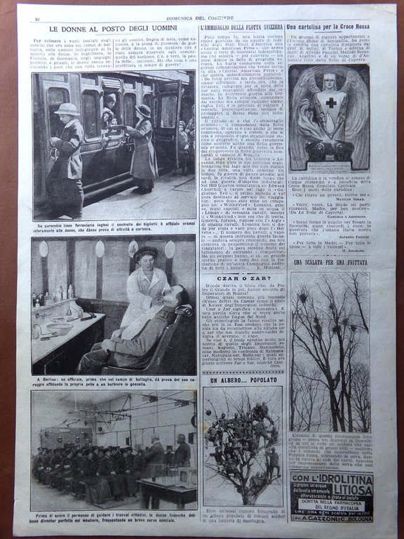 Pagine del 1915 WW1 Apoteosi Mille Quarto Donne al posto …